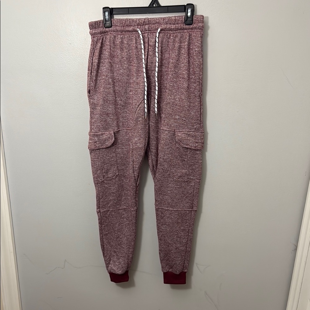 Men’s Cargo Joggers with Elastic Waistband and Ribbed Cuffs